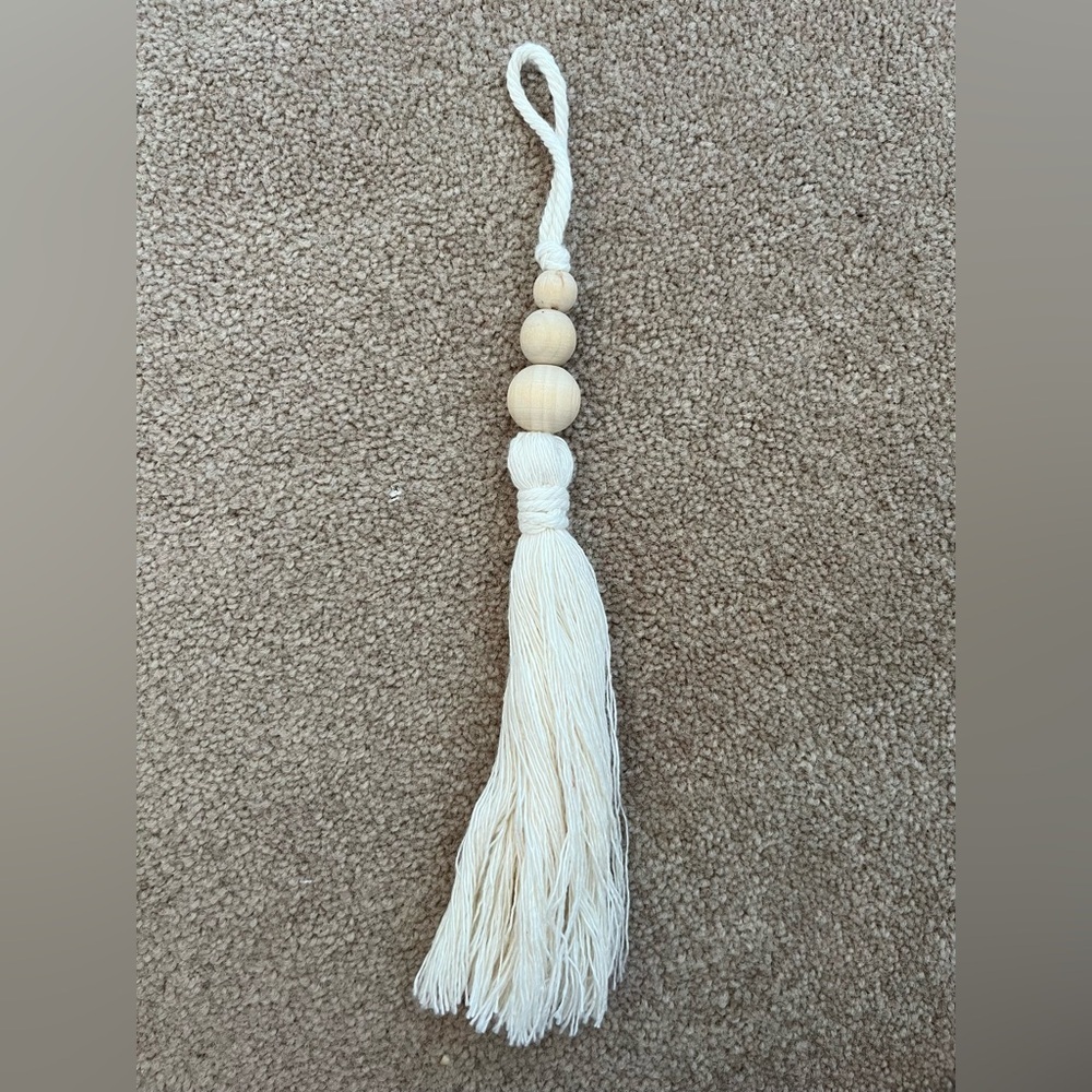 Handmade Elegant Cream Tassel Ornament